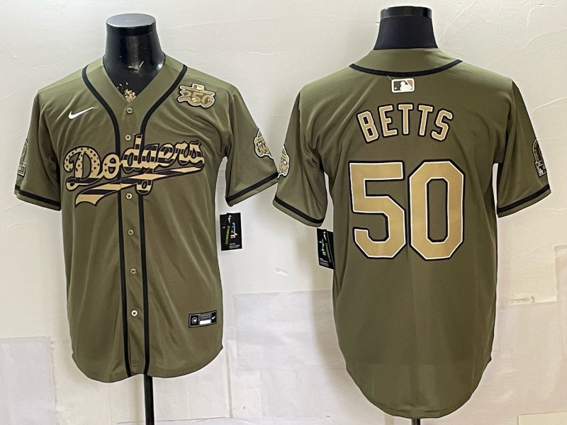 Men Los Angeles Dodgers #50 Betts green Game 2026 Nike MLB Jersey 053004